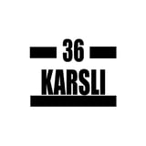 36 Karslı Araba Sticker 17x17 Cm Siyah