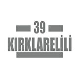 39 Kırklarelili Araba Sticker 17x17 Cm Gri