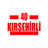 40 Kırşehirli Araba Sticker 17x17 Cm Kırmızı