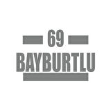 69 Bayburtlu Araba Sticker 17x17 Cm Gri