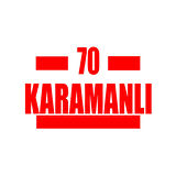 70 Karamanlı Araba Sticker 17x17 Cm Kırmızı