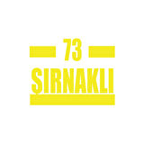 73 Şırnaklı Araba Sticker 17x17 Cm Sarı