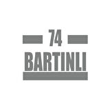 74 Bartınlı Araba Sticker 17x17 Cm Gri