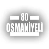 80 Osmaniyeli Araba Sticker 17x17 Cm Beyaz