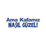 Ama Kafamız Nasıl Güzel Araba Sticker 17x17 Cm Mavi