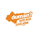 Duman Sever Misin Çocuk Adam Araba Sticker 17x17 Cm Turuncu