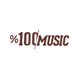 %100 Music Araba Sticker 17x17 Cm Kahverengi