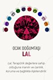 Ocak Lal Doğum Taşı Çiçek Motifli Telkari Gümüş Küpe