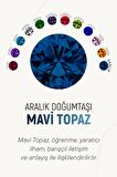 Aralık Mavi Topaz Doğum Taşı Rose Tektaş Çivili Gümüş Küpe