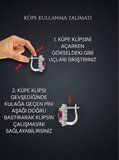 925 Ayar Rodyum Kaplama Zirkon-Zümrüt Yeşili Taşlı Tektaş Yıldız Klipsli Gümüş Küpe
