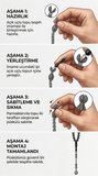 Koleksiyonluk 925 Ayar Gümüş Otantik İşleme Arnavut Zincir Damla Tesbih Püskül Ucu 8cm