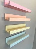 Rainbow 4lü Bebek ve Çocuk odası duvar rafı 
