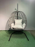 Beauty Sleep Antrasit Renk Fındık Rattan Salıncak