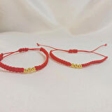 Crystal Atelier Red String Kırmızı İp Çift Bileklik Sevgili Bilekliği Kırmızı İp Bileklik Boncuklu İp Bileklik
