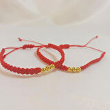 Crystal Atelier Red String Kırmızı İp Çift Bileklik Sevgili Bilekliği Kırmızı İp Bileklik Boncuklu İp Bileklik