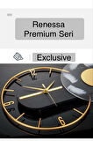 Renessa Exclusive ( Quartz Mekanizmalı ) Özel Seri Dekoratif Metal Ahşap Duvar Saati