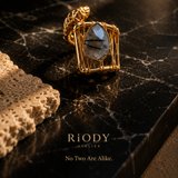 RiODY Atelier El Yapımı Doğal Taş Yüzük | Gold Tasarım Kadın Yüzük | Benzersiz Doğal Taş