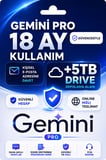 Gemini Pro 18 Ay ve 5TB Google Drive Kişisel Mail'e Davet