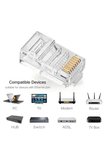 30 Adet Yeni Nesil Rj45 8P8C - 30 Adet Gri Cover Set RJ45 2in1 Cover Jak Set