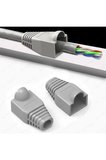 30 Adet Yeni Nesil Rj45 8P8C - 30 Adet Gri Cover Set RJ45 2in1 Cover Jak Set