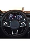 Vw Passat B8-b8.5-rline Uyumlu Direksiyon Kılıfı Dikmeli Soft Gri Ipli