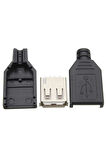 4 Pin Dişi Usb Soket - Plastik Kapaklı Usb Bağlantı