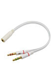 Kulaklık Mikrofon Çoklayıcı 3.5mm Splitter Swıtch Dönüştürücü