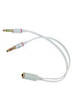 Kulaklık Mikrofon Çoklayıcı 3.5mm Splitter Swıtch Dönüştürücü