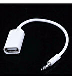 Usb To Aux Kablo Stereo Dişi Ses 3.5mm Mp3 Player ve Telefondan Araçta Müzik Dinleme