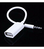 Usb To Aux Kablo Stereo Dişi Ses 3.5mm Mp3 Player ve Telefondan Araçta Müzik Dinleme