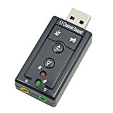 7.1 USB Ses Kartı Virtual Sound 3D - Win 7 Win 8 Win 10 PC Laptop