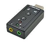 7.1 USB Ses Kartı Virtual Sound 3D - Win 7 Win 8 Win 10 PC Laptop
