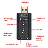 7.1 USB Ses Kartı Virtual Sound 3D - Win 7 Win 8 Win 10 PC Laptop