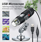 1600x Zoom 2mp Usb Dijital Mikroskop 8 Ledli Kamera
