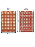 5X7CM Pertinaks Pcb Proto 10X24 432 Adet Bakır Delik Prototip Deney Kartı 2.54MM Pertenaks