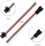 3 Pin JST SM 10cm Kablo Çifti