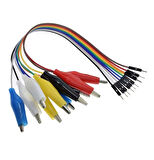 30cm 10 Pin Krokodil - Jumper Kablo (Erkek)