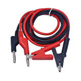 1000V 12A Krokodil Banana Kablo Çifti 1 Metre Yüksek Akım Probu Multimetre Güç Kaynağı Test