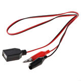 Usb Dişi Krokodil Çevirici Kablo - 5V Kaynak Test Kablosu 60Cm Max 2A