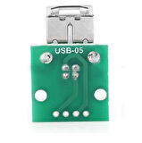 Usb Type B To Dip Çevirici Pcb Usb Haberleşme Deney Prototip 5V