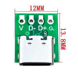 USB Type C 4 Pin DIP Çevirici Pcb Usb Dip Adaptör Kart