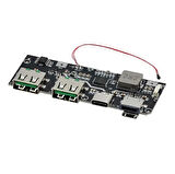 Çift Usb 5V 22.5W Ledli Micro Type-C Powerbank Modülü