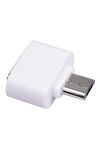 Mikro Usb Host Otg Dönüştürücü Çevirici Adaptör Beyaz