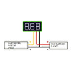 DC 4V-100V 0.28" 3 Kablolu Dijital Mini Voltmetre