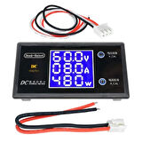 Dc 0-100V 10A Digital Voltmetre Ampermetre ve Wattmetre Deekrobot 0-1000W Mavi LCD