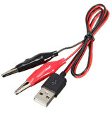 Usb Erkek Krokodil Çevirici Kablo - 5V Kaynak Test Kablosu 60Cm Max 2A