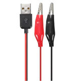 Usb Erkek Krokodil Çevirici Kablo - 5V Kaynak Test Kablosu 60Cm Max 2A