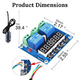 XH-M452 12V Sıcaklık Nem Kontrollü Dijital Termostat Kuluçka Pet