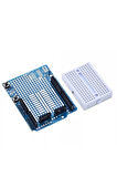 Arduino Uno R3 Proto Shield Kiti (MİNİ BREADBOARDLU)