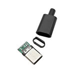 Type-c Usb 3.1 Şarj Soketi 24 Pin Erkek Fiş - Siyah